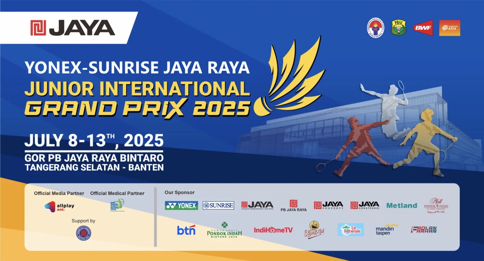 Yonex Sunrise Jaya Raya Junior International Grand Prix banner
